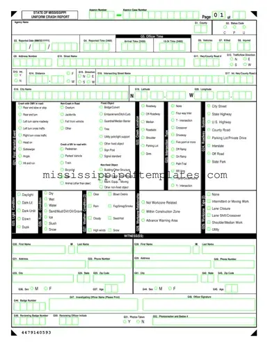 Fill in Your Mississippi Accident Report Template